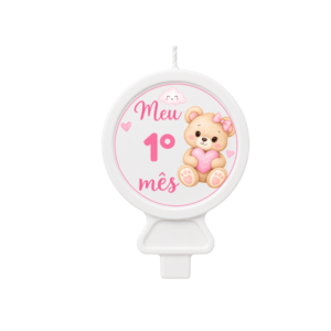 Vela de Mesversário Personalizada – Menino e Menina